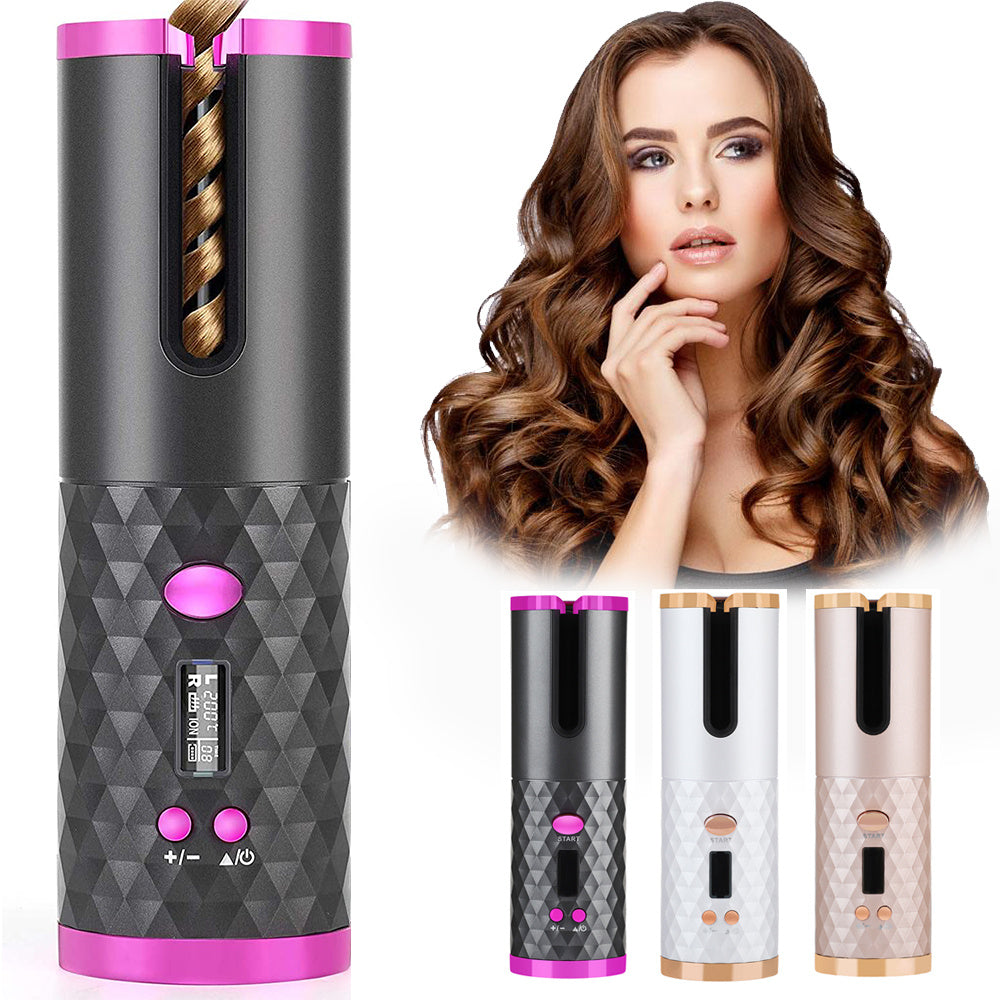 Rechargeable Automatic Hair Curler Women Portable Hair Curling Iron